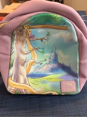Loungefly Rapunzel Scene Mini Backpack - Lavender and Pastel Multicolor